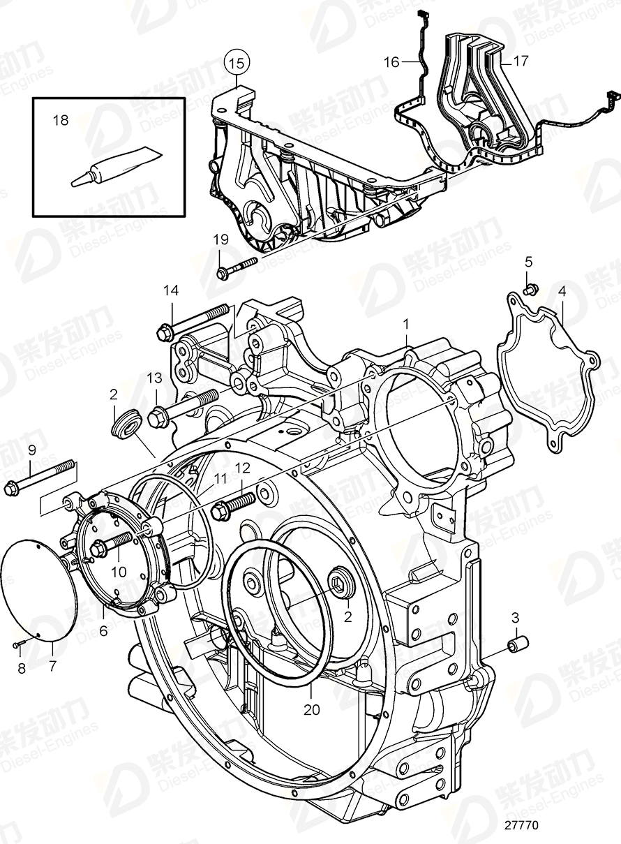 VOLVO Flange screw 984763 Drawing